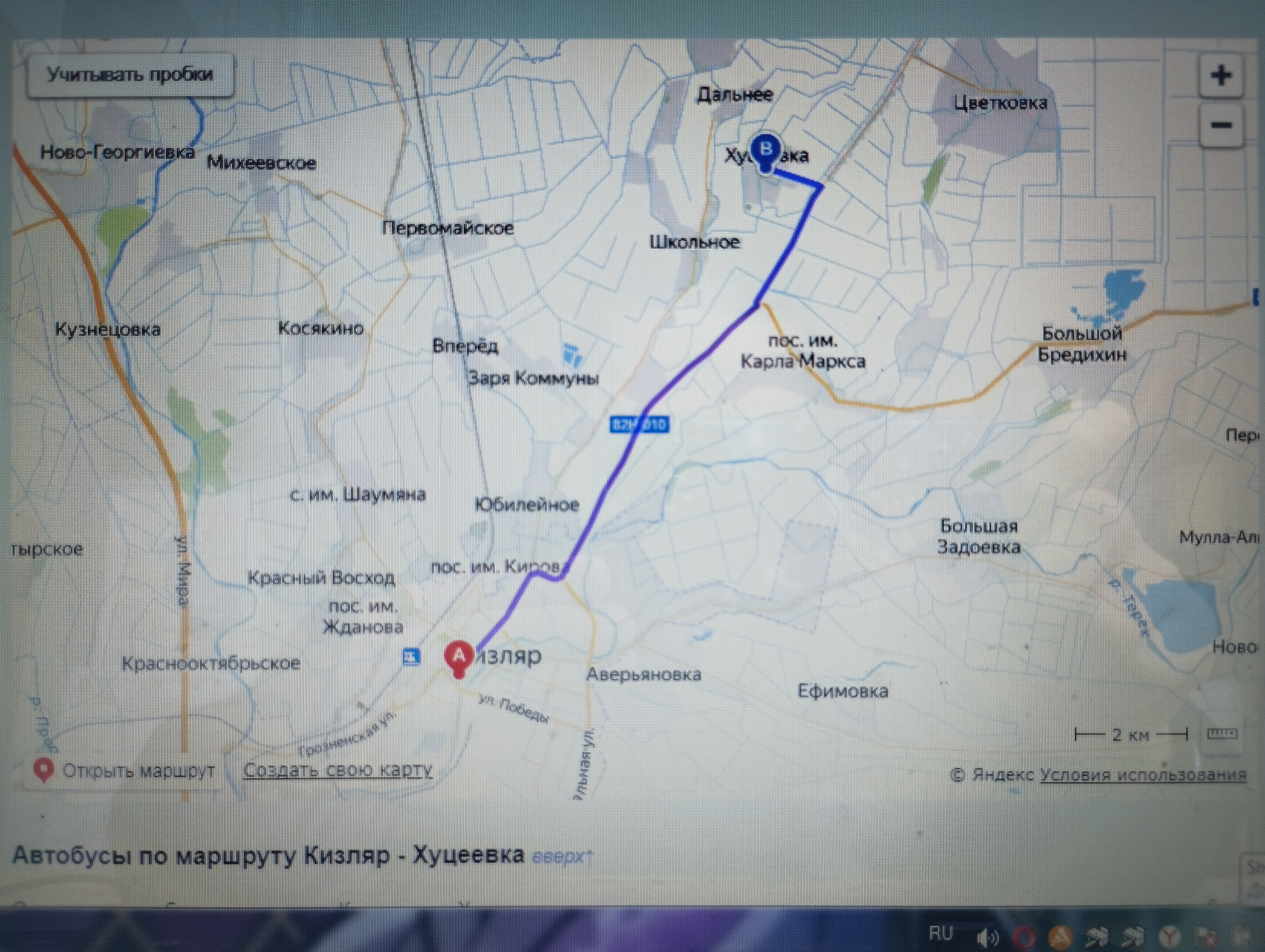 На карте
